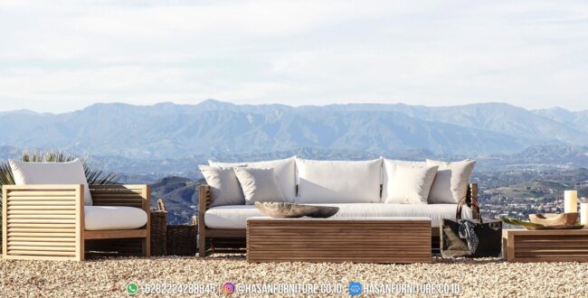 Kursi Lounge Louver Kayu Jati