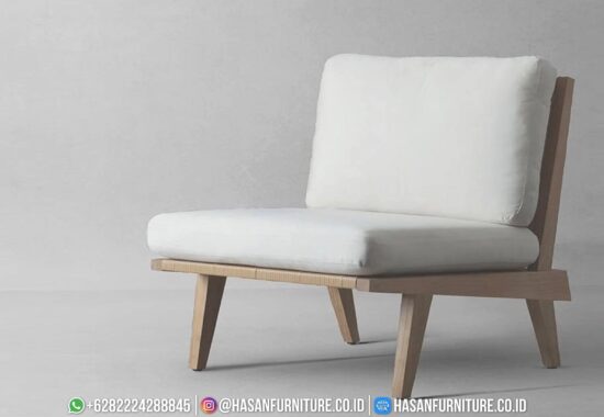 NOOSA Kursi Lounge Kayu Jati Jepara Desain Minimalis Gaya Tropis