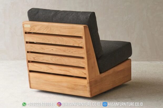 tulum armless swivel chair teak