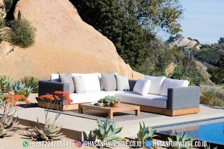 Malabar Sofa Jati Outdoor luar ruangan model sudut