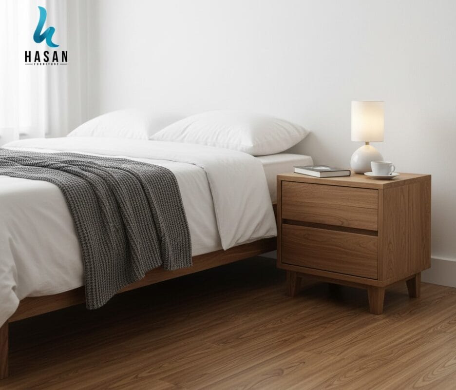 nakas kamar tidur minimalis dari kayu jati jepara