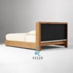 Modern Wingback Jati Bed Frame - Gambar 6