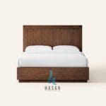 Modern Fluted Jati Bed Frame