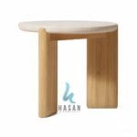 Modern Round Jati Marble Side Table Mewah - Gambar 3