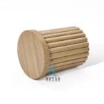 Modern Drum Pillar Jati Side Table Mewah - Gambar 3