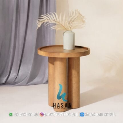 Dekorasi meja samping jati mewah hasan furniture