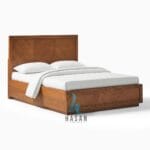 Modern Minimalis Jati Bed Frame - Gambar 3