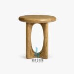 Modern Arch Sculptural Jati Side Table Mewah - Gambar 3