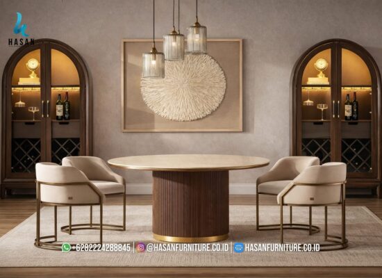 Inspirasi set meja makan mewah dengan 4 kursi makan minimalis modern