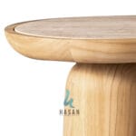 Modern Marmer Top Jati Side Table Mewah - Gambar 3