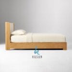 Modern Wingback Jati Bed Frame - Gambar 5