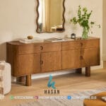 Sideboard Jati Minimalis Retro (Curved Design) - Gambar 2