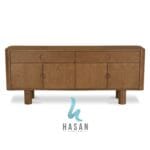 Sideboard Jati Minimalis Retro Tampak Depan