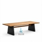 Meja makan kayu jati kualitas ekspor hasil kerajinan furniture jepara mewah