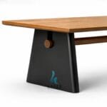 Modern Jati Black Base Dining Table - Gambar 4